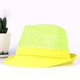 thumbnail image 2 of Ycuke Felt Hat Womens Fedora Felt Hats Women Fedora Women's Fedoras Felt Hats for Men Wide Brim Fedora Hats for Men Women's Fedora Brown Fedora Fedora Hat Women Yellow One Size, 2 of 2