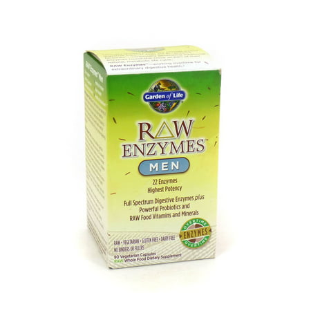 Enzymes Raw pour homme Garden of Life - 90 Capsules