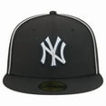thumbnail image 2 of Men's New Era Black New York Yankees Soutache 59FIFTY Fitted Hat, 2 of 5