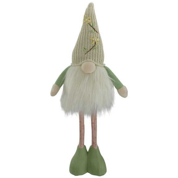 Northlight Lighted Spring Gnome Figure with Knitted Floral Hat - 22"