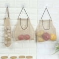 thumbnail image 5 of WIFKLSIIPG 3PCS Kitchen Mesh Fruit Vegetable Storage and Storage Bag Bag Kitchen，Dining & Bar(Beige), 5 of 5