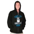 thumbnail image 3 of Best Llama Uncle Fathers Day Birthday Men's Big & Tall Graphic Zip Up Hoodie Brisco Brands 2X, 3 of 5