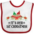 thumbnail image 3 of Inktastic 1st Christmas Together Twins Holiday Boys or Girls Baby Bib, 3 of 4