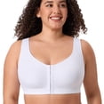 thumbnail image 2 of DELIMIRA Women's Posture Bra Front Closure Lightly Padded Plus Size Wireless Full Coverage Bras, 2 of 5