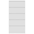 thumbnail image 2 of vidaXL Drawer Sideboard White 60x35x121 cm Engineered Wood, 2 of 5