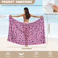 thumbnail image 7 of Uourmeti Beach Cover Ups for Women Leopard Stripes Chiffon Scarf Blouse for Swimwear Bathing Suit Swimsuit Scarf, 7 of 7
