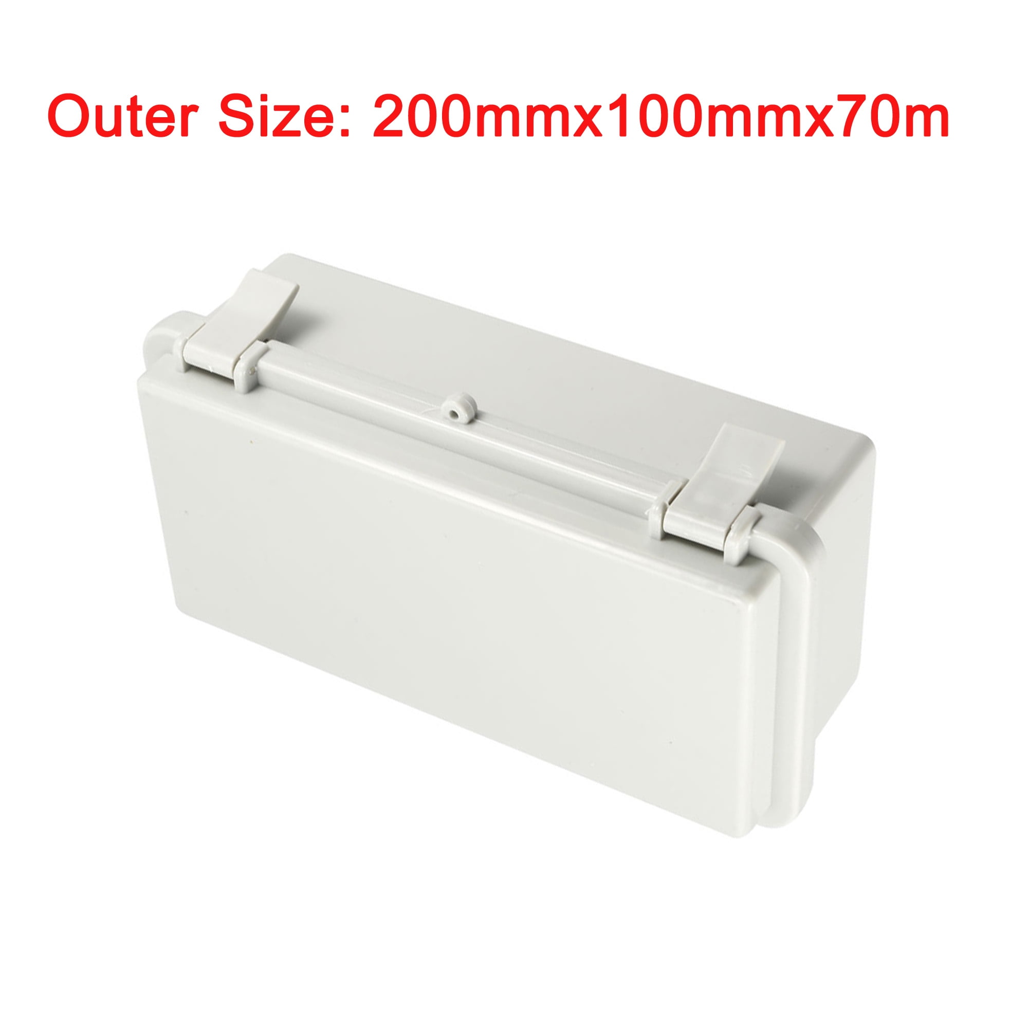 Uxcell ABS  Dustproof Waterproof Junction Box Hinged Shell Universal Electrical Project Enclosure Gray 7.9x3.9x2.8 inch