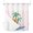 Pink, variant on Green Palm Trees No Hook Shower Curtain and Snap in Liner Set, Coastal Tropical Island Golden Sunset Sun Waterproof Shower Curtain Liner Set with Mesh Top Window for Bathroom 66x72in