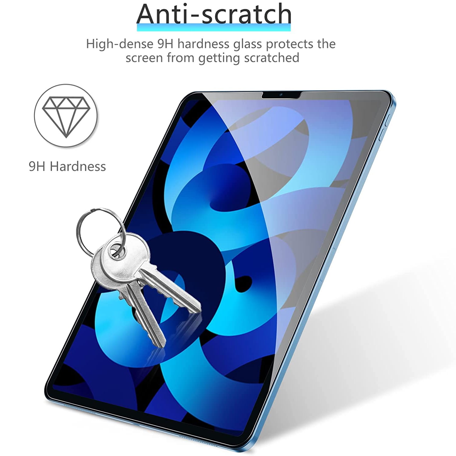 Protecteur d'écran à couverture complète, en verre, pour Apple iPad Air 5  2022 A2589 A2591 inspectés génération, 10.9