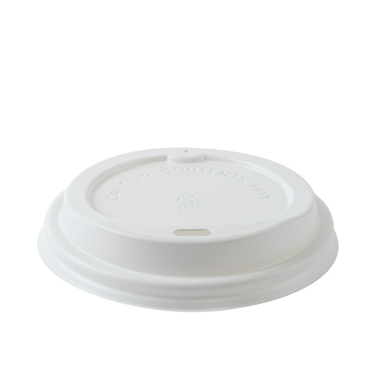 16 oz Yellow Paper Ripple Wall Coffee Cup - with White Lid - 3 1/2 inch x 3 1/2 inch x 6 1/4 inch - 200 Count Box