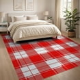thumbnail image 3 of ODIKA Tartan Festive Stripe Striped Checkered Front Layering Plaid Gingham Refined for Dining Room, Large Office, Lounge, Non-Slip Chair-Friendly, 3 of 7