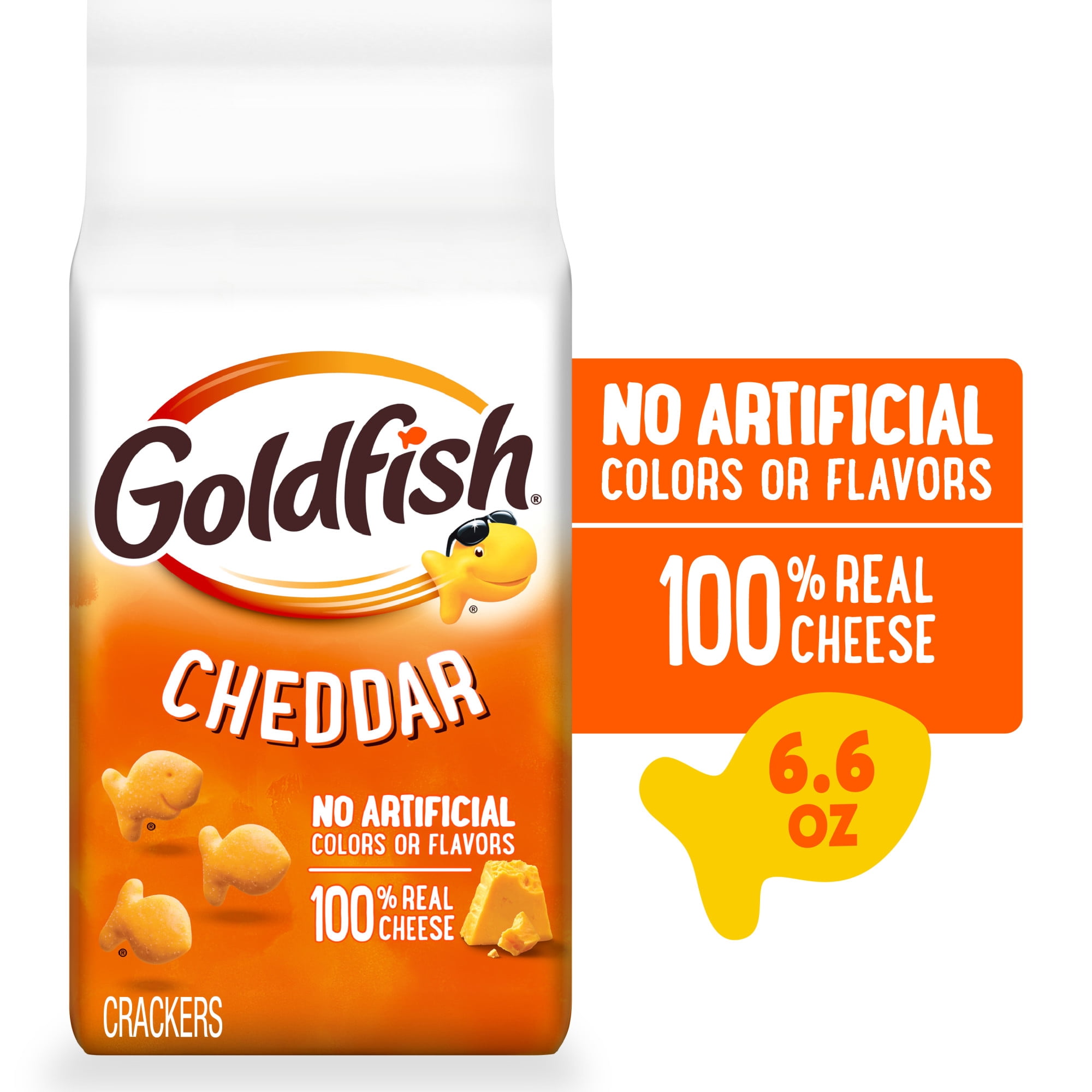 Goldfish Cheddar Baked Snack Crackers, 6.6 oz Bag
