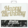thumbnail image 2 of Glitter Gold Cake Topper  "Happy Birthday", 2 of 2