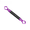 Purple, variant on Mosiee Carbon Fiber Telescopic Handlebar Extender for Brompton Bikes with Secure Screw Lock 17.5 11.5 9.5cm Aluminum End Rose Red