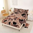 thumbnail image 2 of Manfei Woodland Wolf Queen Sheets,Kawaii Rabbit Queen Sheet Sets,Brown,4 Pieces,1 Flat Sheet, 1 Fitted Sheet and 2 Pillowcases, 2 of 6