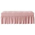 thumbnail image 2 of pitrice Long Bench Cover Bench Seat Furniture Protector for Living Room Hotel Decor Pink, 2 of 8