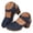 Blue, variant on Stylago Chunky Heel Sandals for Women Flower Hollow Out Closed Toe Dress Shoes Ladies Low Block Summer Party Heels Beige Size 8