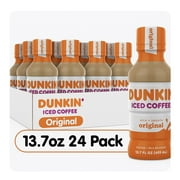 Dunkin' Original, Iced Bottled Coffee Drink, 13.7 fl oz, 24 Bottles