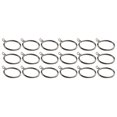 thumbnail image 5 of CHENGSI for Metal Curtain Rings with Hooks for Curtain Rods Heavy Duty Hanging Rings Smooth Gliding for Weighted Curtains Shower Curtains French Curtains 25-37mm Rod Diameter Silver 24pcs, 5 of 10