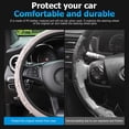 thumbnail image 4 of YISITIAN Bling Elastic Stretch Car Steering Wheel Cover,14.5-15 Inch Crystal Rhinestone Vehicle Steer Wheel Protector,Anti-Slip Diamond Auto Interior Accessories,Universal for Most Cars CJ919-50126, 4 of 6