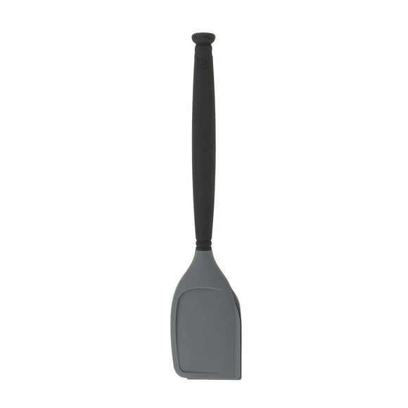 Sabatier Spatule en Nylon avec Tête en Silicone, 12 Pouces, Noir/gris