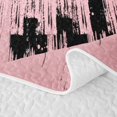thumbnail image 5 of Erosebridal Pink Brush Stroke Twin Quilt Set for Girls, Old Fashion Texture Print Twin Coverlet Set, 2-Piece, 5 of 7