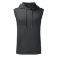 thumbnail image 4 of Bcfgryg Men's Sleeveless Hoodie Muscle Gym Shirts Workout Hooded Tank Top Gray, 4 of 4