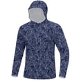 thumbnail image 6 of Riecok Rash Guard Shirts for Men Long Sleeve Sun Protection Pullover Breathable Hooded Tops Fishing Workout Clothes Red 2XL, 6 of 6