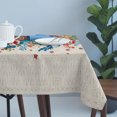 thumbnail image 4 of Boho Flowers Table Cloth Waterproof Tablecloths, Abstract Ethnic Vintage Bohemian Floral Tablecloth Dining Table Cover for Kitchen Party Tabletop Outdoor, Rectangle Tablecloth 54x108 Inch, 4 of 9