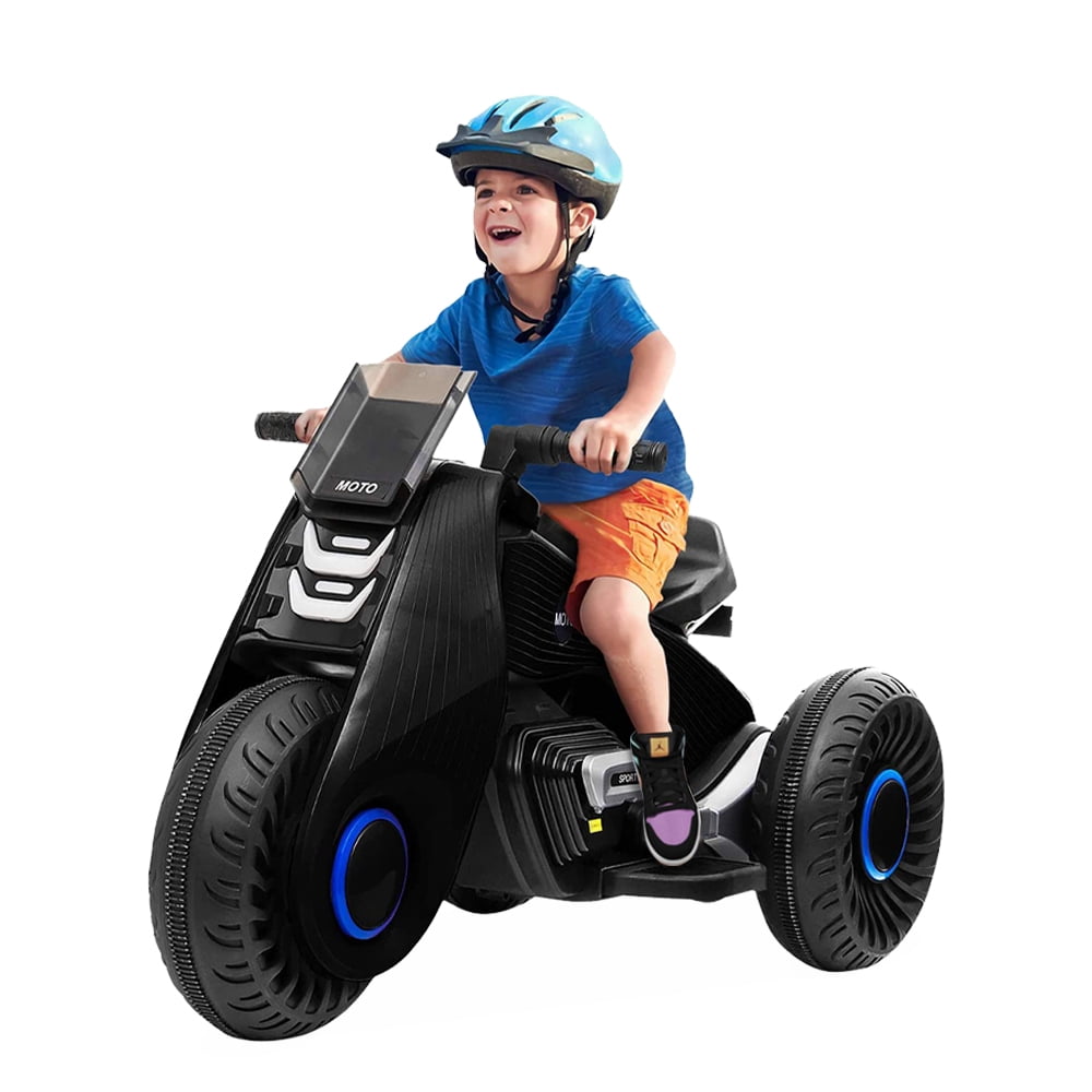 enyopro Children Electric Motorcycle, 3 Wheels Double