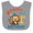 Heather and White, variant on Inktastic Happy 1st Birthday Monkey Party Theme Boys or Girls Baby Bib