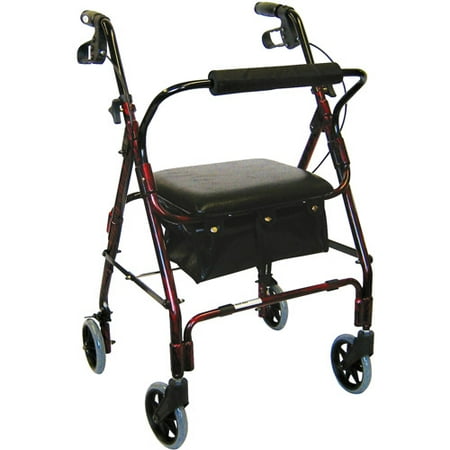 - WMU 477772 32''- 38'' Mimi Lite Flame Red Rollator Walker