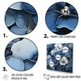 thumbnail image 3 of Designart "Pansies In Shades Of Blue And Grey I" Pansies Canvas Art Print, 3 of 7