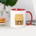 thumbnail image 3 of CafePress - Straw House Pig Mugs - 11 oz Ceramic Mug - Novelty Coffee Tea Cup, 3 of 4