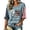 Sky Blue #040, variant on Womens 9/11 25th Anniversary Shirt 3/4 Sleeve Patriotic T Shirts | Never Forget 911 Memorial Shirt,Loose Crew Neck Graphic T-Shirt,Printed American Flag T-shirt,Casual Tee Tops, 3XL