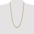 thumbnail image 2 of Diamond2Deal Father's Day Gift 10K Yellow Gold 5.5 mm Semi-solid Dia-cut Rope Chain Necklace for Men 28", 2 of 6