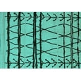 thumbnail image 1 of Ahgly Company Machine Washable Indoor Rectangle Solid Turquoise Blue Modern Area Rugs, 2' x 5', 1 of 4