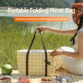 thumbnail image 6 of XMMSWDLA Insulated Picnic Bag Reusable,Beach Bag Cooler Bags, Cooler Bags with Zippered Top - Insulated Bag for Hot or Cold,Picnic,Beach,Food Delivery, Outdoor (15.75x11.8x11.8in), 6 of 9