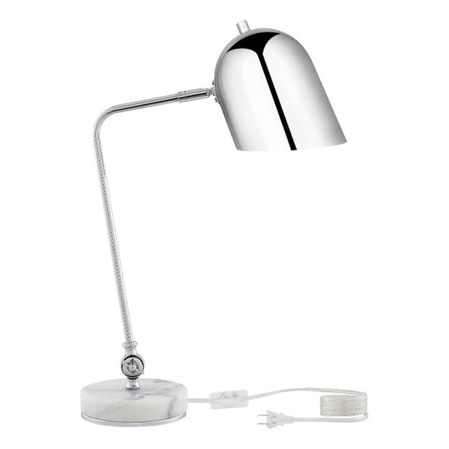 Posh Living Lampe de Table Armin 5 Pieds Cordon d'Alimentation Base en Pierre Marbrée Chrome