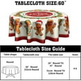 thumbnail image 3 of Christmas Gingerbread Round Table Cloth - Winter Gingerbread Man Tablecloth 60 Inch Xmas Candy Canes Table Cover Decorative for Kitchen Party Banquet Holiday, 3 of 6