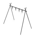 thumbnail image 1 of BBQ Grill, Grill Tripod Cooker Collapsible Portable Hanging Rack Cooking Stand with Hook and Carrying Case for Cookware Party, 1 of 7