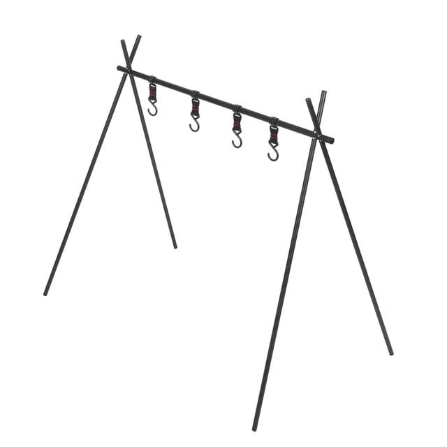 BBQ Grill, Grill Tripod Cooker Collapsible Portable Hanging Rack Cooking Stand with Hook and Carrying Case for Cookware Party