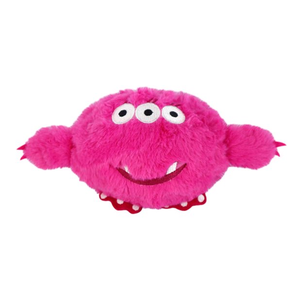 Pelota rodante interactiva para perros con bolas autopropulsadas a pilas y funda de felpa masticable.
