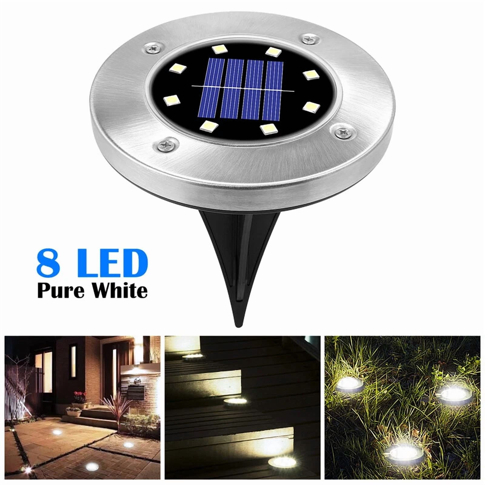 PURELY- Led Solar Power Flat Buried Light In-Ground Lamp Outdoor Path Garden Decking 2W