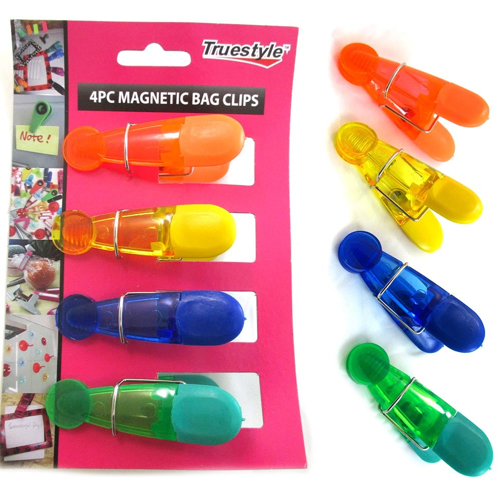 4 Pc Bag Clips Assorted Color Multi Purpose Note Clip Craft