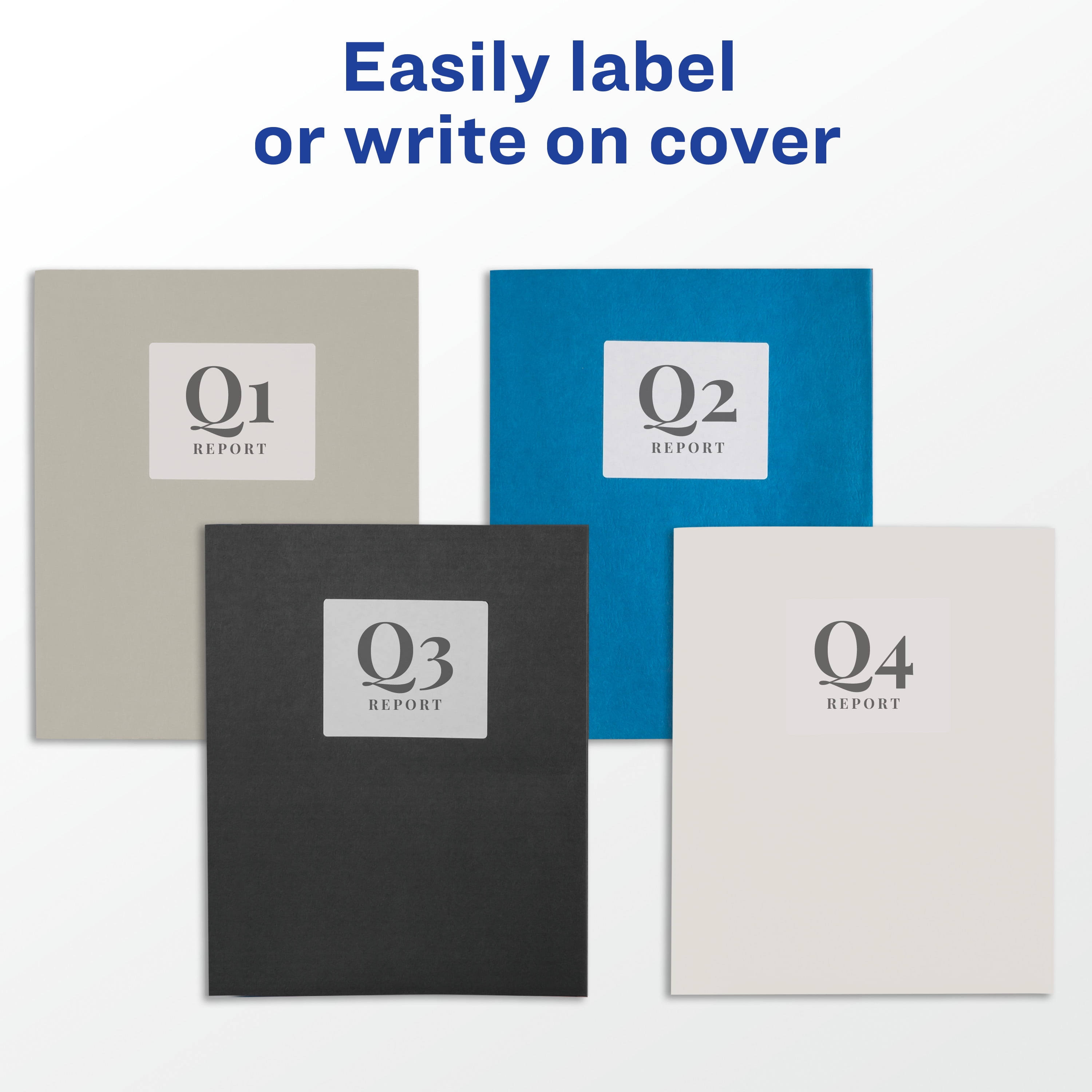 Avery Two Pocket Folders, Holds up to 40 Sheets, 25 Black Folders (47988) - 5 Pack