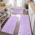 thumbnail image 2 of Pink Purple Cat Eye Skull Butterfly Pattern Kitchen Rugs Sets Of 3,Kitchen Runner Rugs Non Skid Washable,Decorative Kitchen Floor Mats for Kitchen,Sink,Laundry,17"x30"+ 17"x47" + 17"x59", 2 of 6