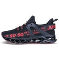 thumbnail image 4 of WONESION Just so so Mens Running Shoes Sneakers Red&Black Size 6.5, 4 of 7