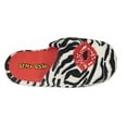 thumbnail image 3 of Betty Boop Ultra-Soft Adult Women Plush Pinup Scuffs Cozy Non-Skid Slippers (Size Small, Zebra Black/White), 3 of 4