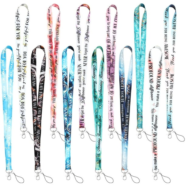 Lanyard Bulk Motipuns para tarjeta de identificación de empleado o compañero de trabajo x24